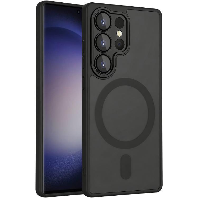 

For Samsung Galaxy S23 Ultra 5G XDcase Skin Feel Magnetic Frosted Phone Case with Lens Film(Black)