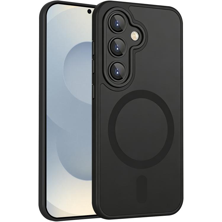 

For Samsung Galaxy S25 / S24 5G XDcase Skin Feel Magnetic Frosted Phone Case with Lens Film(Black)