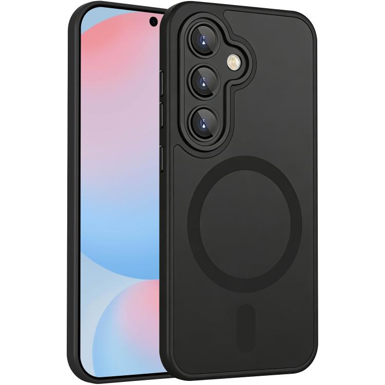 

For Samsung Galaxy S24 FE 5G XDcase Skin Feel Magnetic Frosted Phone Case with Lens Film(Black)