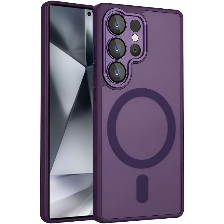

For Samsung Galaxy S24 Ultra 5G XDcase Skin Feel Magnetic Frosted Phone Case with Lens Film(Purple)