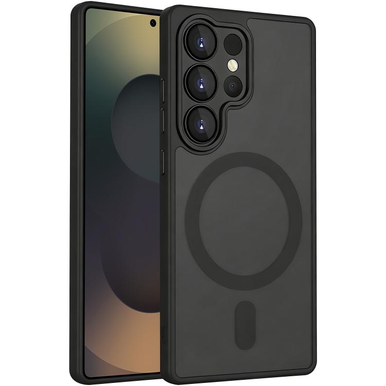 

For Samsung Galaxy S25 Ultra 5G XDcase Skin Feel Magnetic Frosted Phone Case with Lens Film(Black)