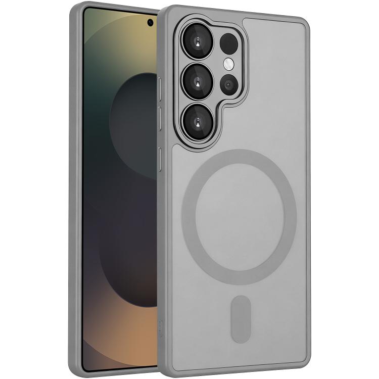 

For Samsung Galaxy S25 Ultra 5G XDcase Skin Feel Magnetic Frosted Phone Case with Lens Film(Grey)