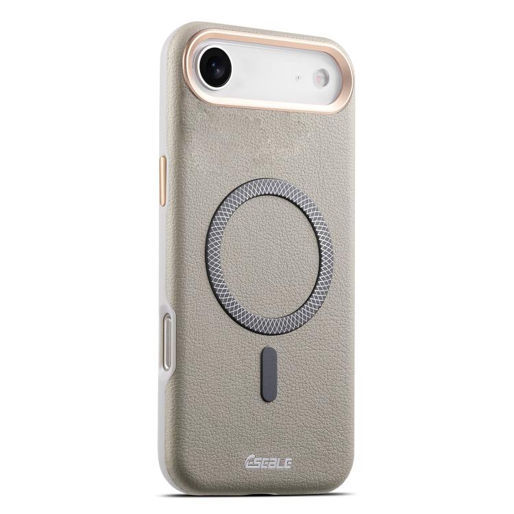 

For iPhone Air ESEBLE L2 Litchi Texture Metal Lens Magnetic Phone Case(Grey)
