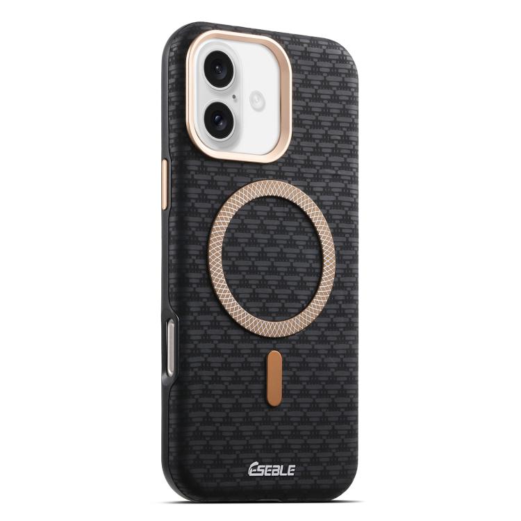 

For iPhone 16 ESEBLE L3 Triangular Shield Metal Lens Magnetic Phone Case(Black)