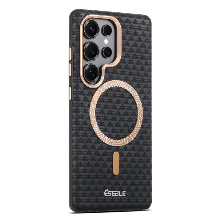 

For Samsung Galaxy S24 Ultra 5G ESEBLE L3 Triangular Shield Metal Lens Magnetic Phone Case(Black)