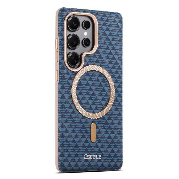 For Samsung Galaxy S24 Ultra 5G ESEBLE L3 Triangular Shield Metal Lens Magnetic Phone Case(Royal Blue)