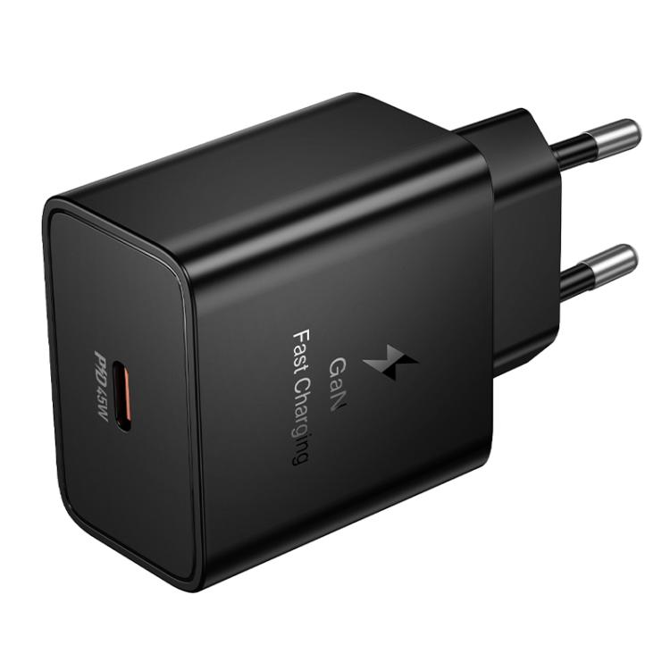 

hoco N77 Star PD 45W USB-C / Type-C Single Port Fast Charger, EU Plug(Black)