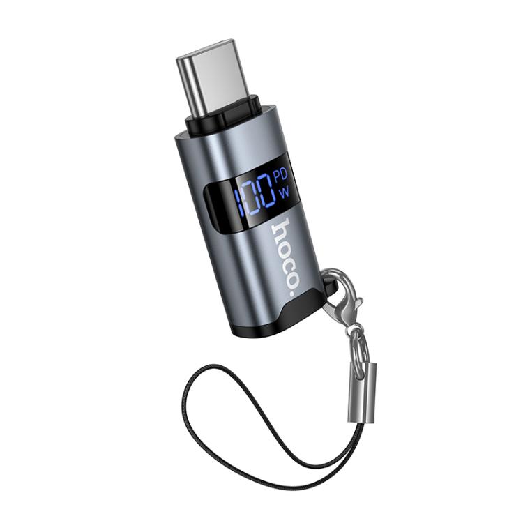

hoco UA44A USB-C / Type-C Male to USB-C / Type-C Female Screen Display Mini Adapter(Metal Gray)