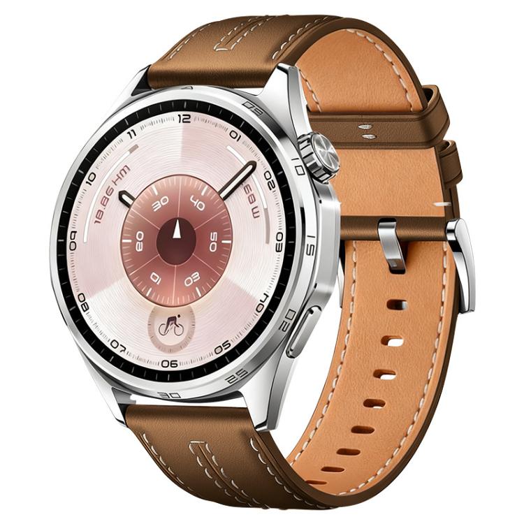 

22mm xDfind Composite Cowhide Texture Vegan Leather Watch Band(Brown)