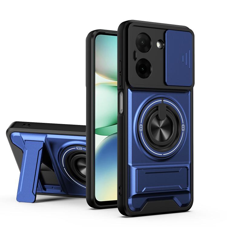 

For Redmi A5 4G EU 173.3mm Lens Sliding Window Multifunctional Magnetic Shockproof Phone Case(Royal Blue)