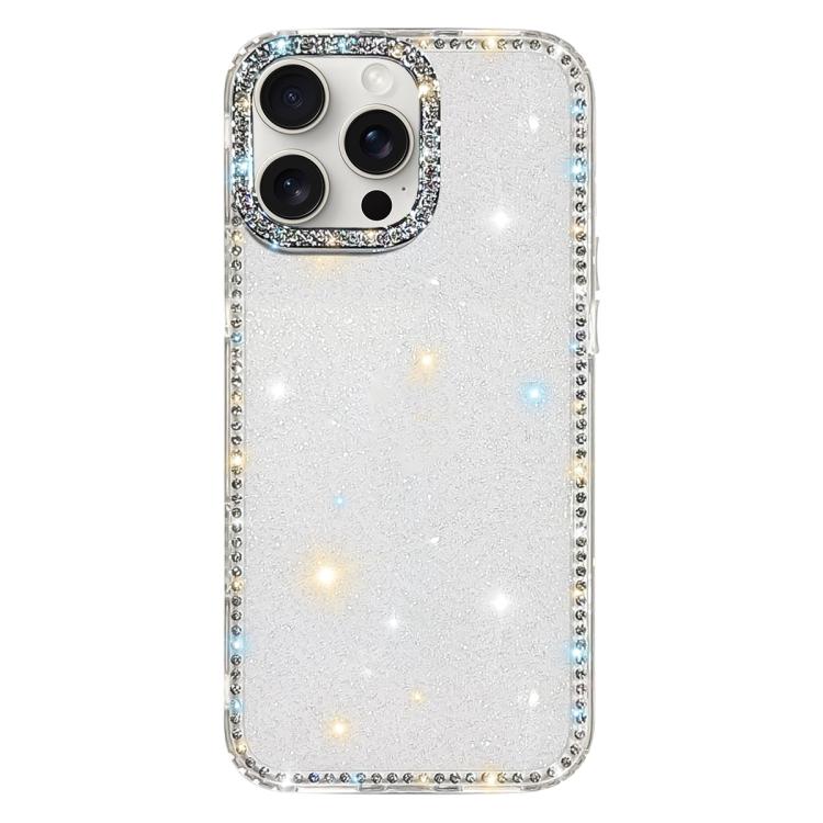 

For iPhone 13 Pro Rhinestone Dual-side IMD PC Hybrid TPU Phone Case(Glitter Transparent)