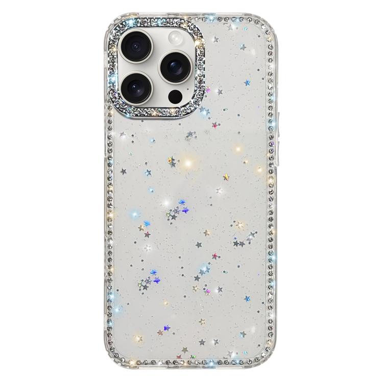 

For iPhone 13 Pro Rhinestone Dual-side IMD PC Hybrid TPU Phone Case(Glitter Stars)