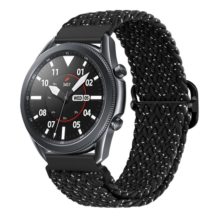 

20mm xDfind Sliding Buckle Nylon Braided Watch Band(Starry Black)