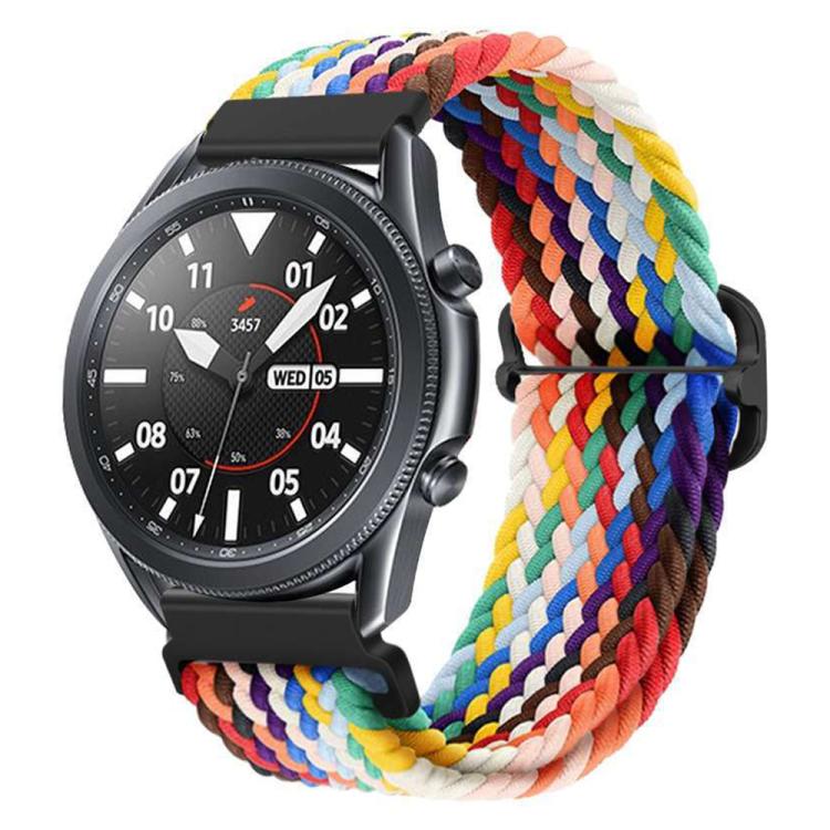

22mm xDfind Sliding Buckle Nylon Braided Watch Band(Official Rainbow)