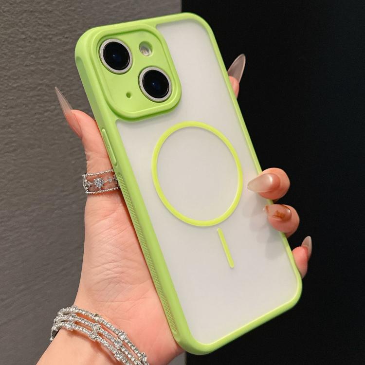 

For iPhone 13 Cooling Skin Feel Magnetic Phone Case(Fluorescent Green)