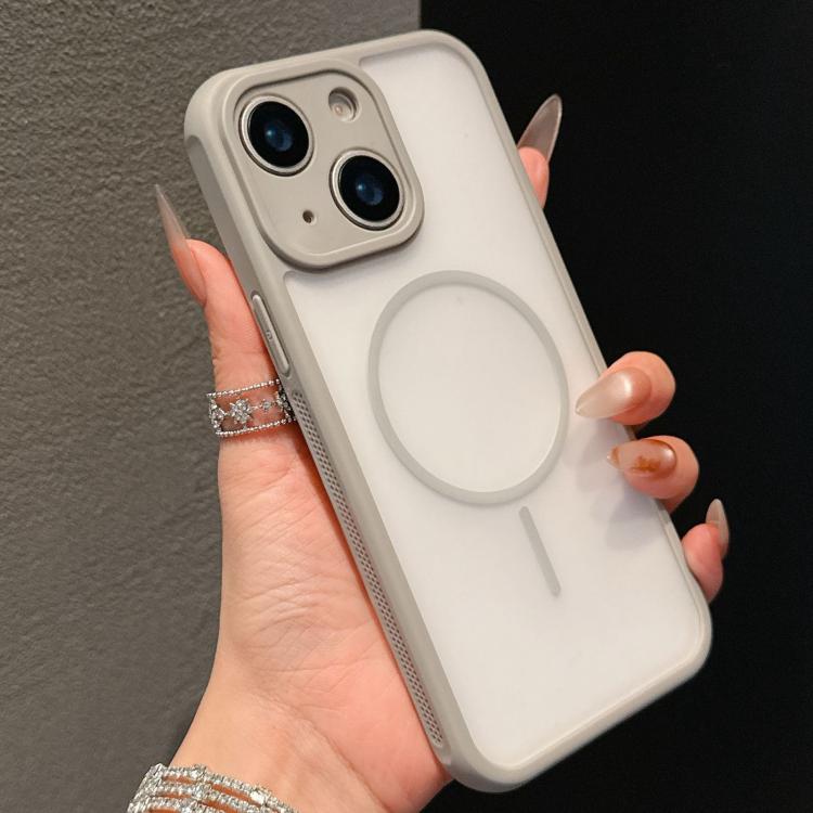 

For iPhone 14 Cooling Skin Feel Magnetic Phone Case(Titanium Grey)