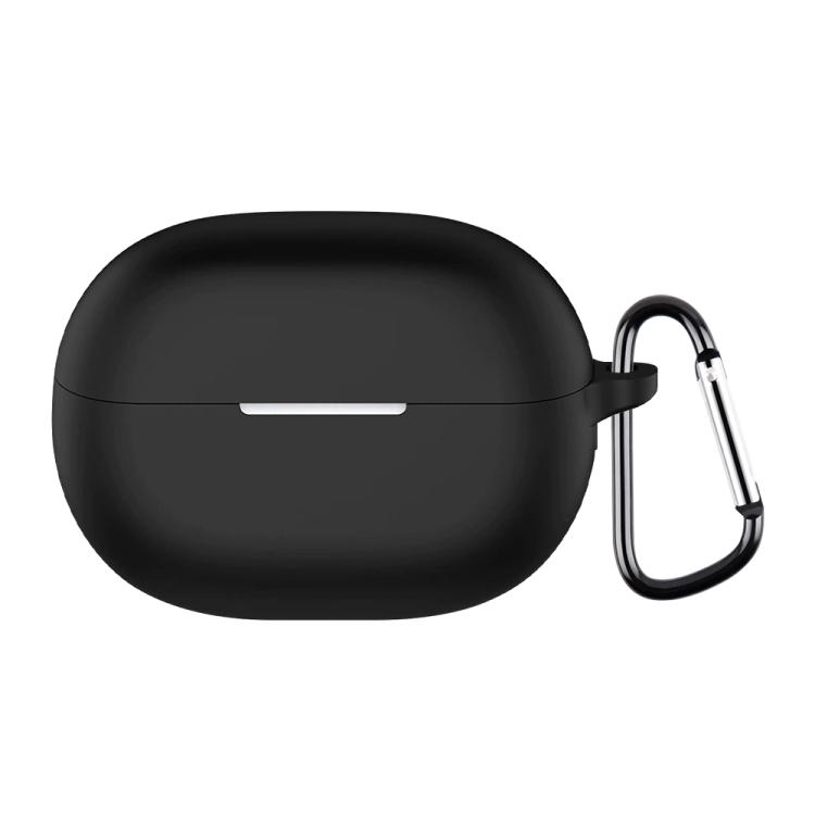 

For Huawei FreeBuds Pro 5 Solid Color Silicone Earphone Protective Case with Buckle(Black)