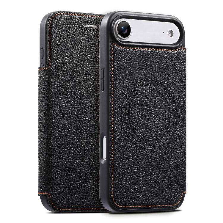 

For iPhone Air ESEBLE Ultra-thin Card Slot Magnetic Vegan Leather Phone Case(Black)