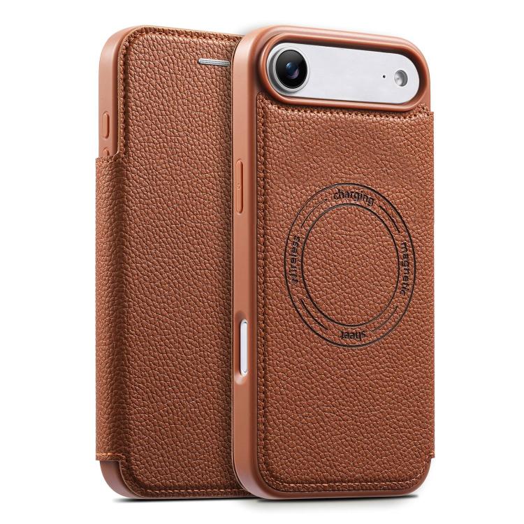 For iPhone Air ESEBLE Ultra-thin Card Slot Magnetic Vegan Leather Phone Case(Brown) — купить у Sunsky-online WW