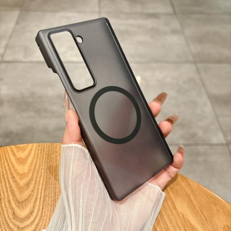 

For Samsung Galaxy Z Fold Special 5G Ice Mist Series Dual Axis Magnetic Phone Case(Matte Black)