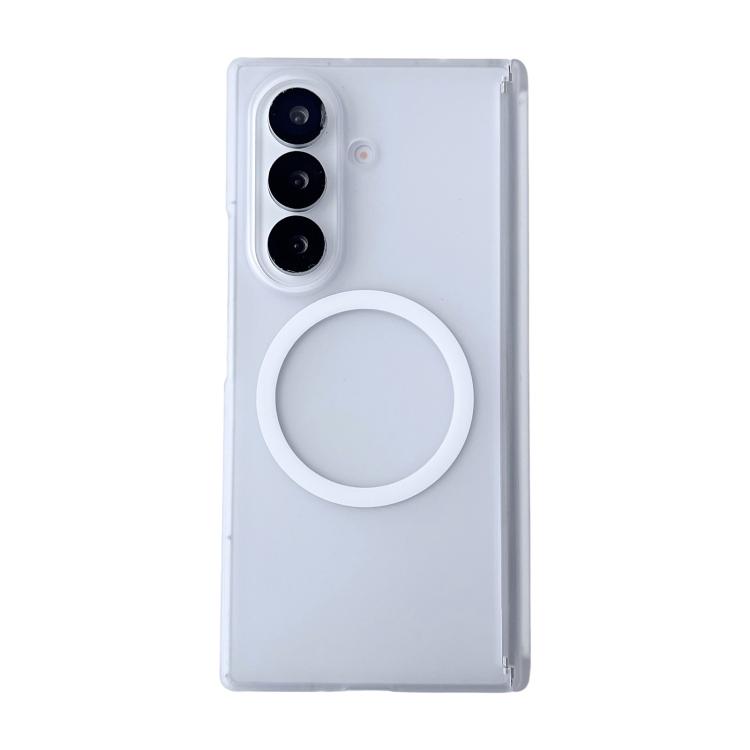 

For Samsung Galaxy Z Fold6 5G Ice Mist Series Dual Axis Magnetic Phone Case(Matte White)