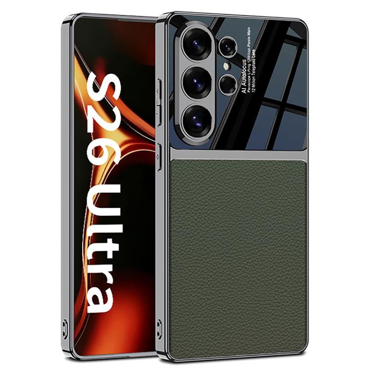 

For Samsung Galaxy S26 Ultra 5G GKK Plating TPU + Leather Full Coverage Phone Case(Green)