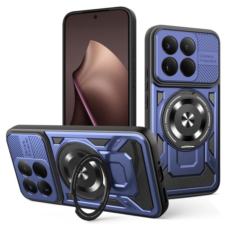 

For Xiaomi 15T 5G Armor Rotating Holder MagSafe Phone Case(Blue)