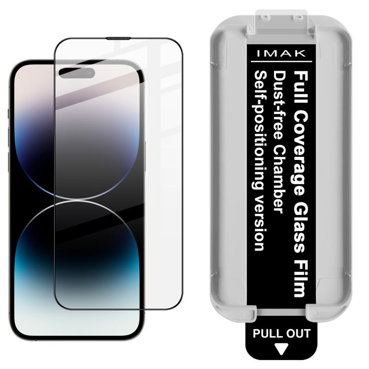 For iPhone 15 Pro imak Dust-free Chamber Locator Full Coverage Tempered Glass Film
