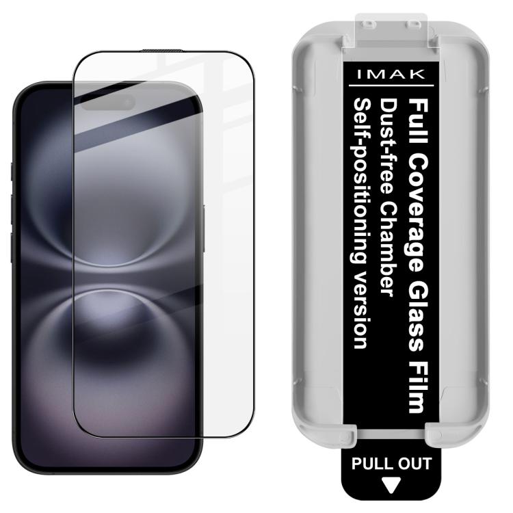 For iPhone 16 Plus imak Dust-free Chamber Locator Full Coverage Tempered Glass Film