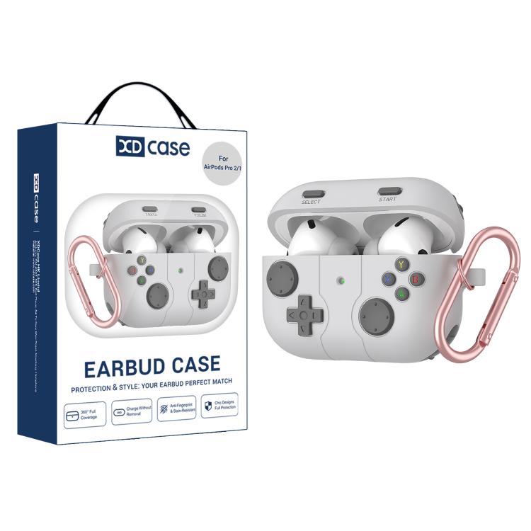 

For AirPods Pro 2 / 1 XDcase Retro Game Console Style Silicone Earbuds Case(Grey)