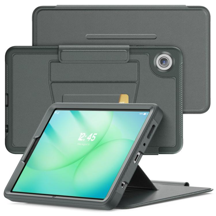 

For Samsung Galaxy Tab A11 / A9 Smart B Magnetic Holder Leather Tablet Case(Grey)