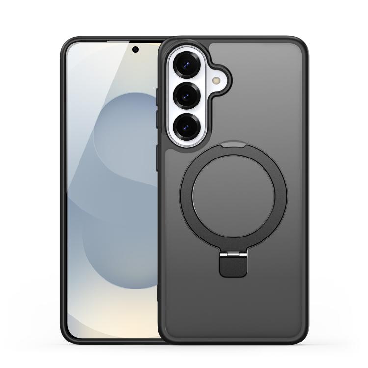 

For Samsung Galaxy S26+ 5G DUX DUCIS Yind Series MagSafe TPU Hybrid PC Phone Case with Stand(Black)