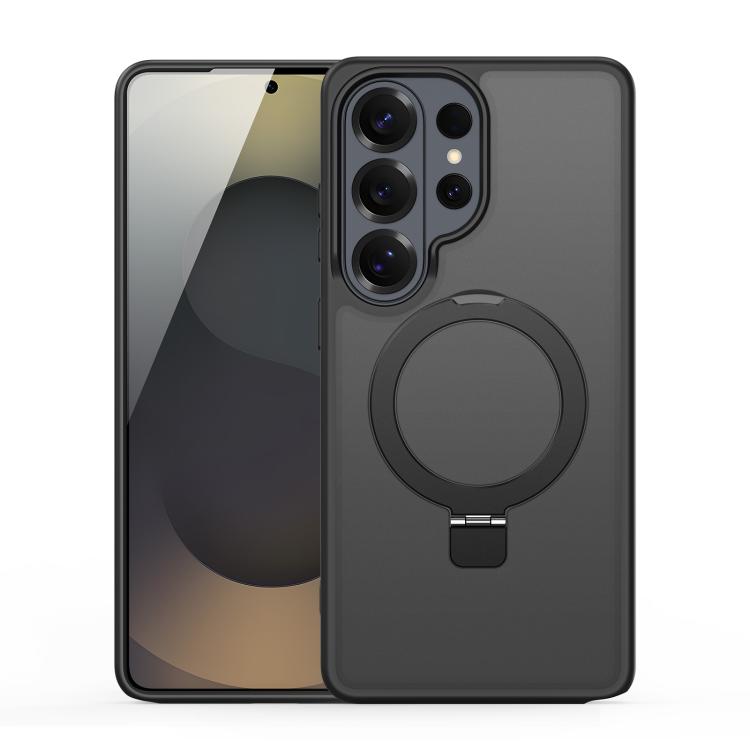 

For Samsung Galaxy S26 Ultra 5G DUX DUCIS Yind Series MagSafe TPU Hybrid PC Phone Case with Stand(Black)