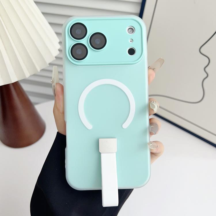 

For iPhone 17 Pro Eagle Eye Dual-layer Jelly Magnetic Phone Case with Silicone Strap & Lens Film(Cynee)
