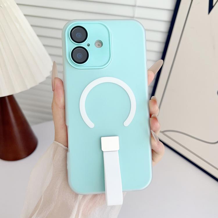 

For iPhone 17 Eagle Eye Dual-layer Jelly Magnetic Phone Case with Silicone Strap & Lens Film(Cynee)