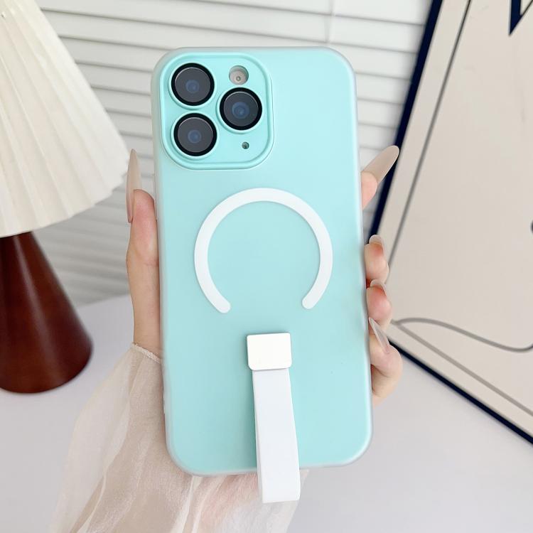 

For iPhone 11 Pro Max Eagle Eye Dual-layer Jelly Magnetic Phone Case with Silicone Strap & Lens Film(Cynee)