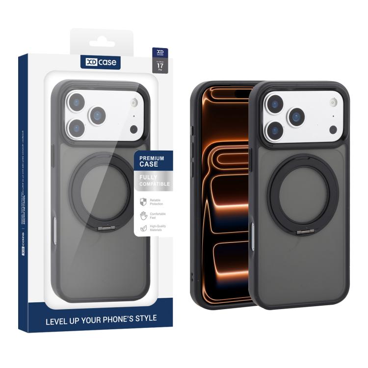 

For iPhone 17 Pro XDcase YADUN Rotating Bracket Magnetic Phone Case(Black)
