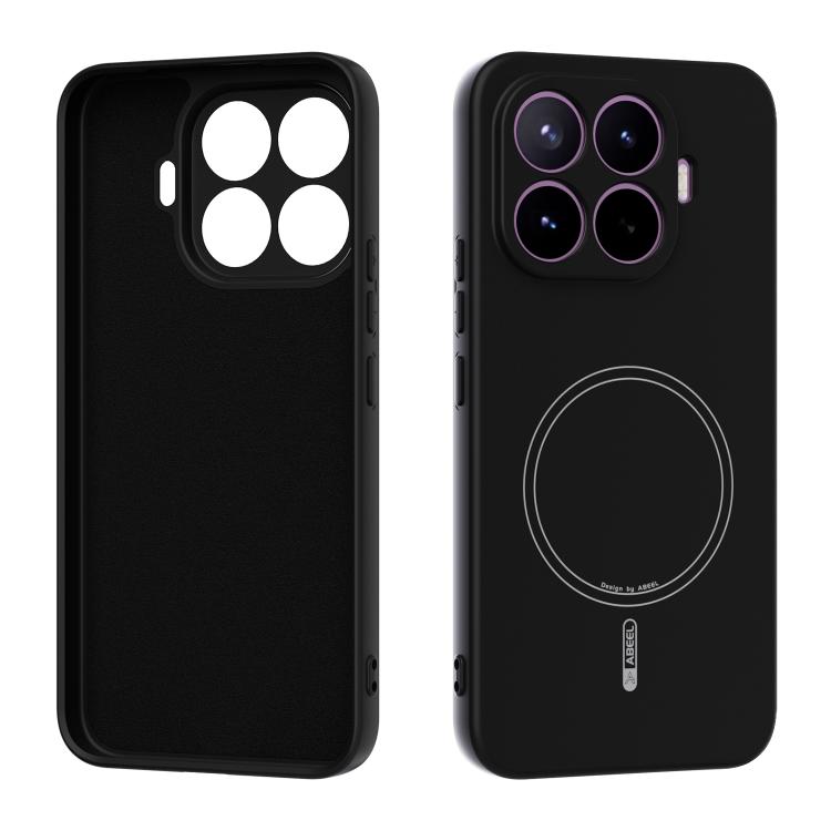 For Xiaomi 17T Pro 5G ABEEL Skin-friendly Feel Magsafe Liquid Silicone Phone Case(Black)