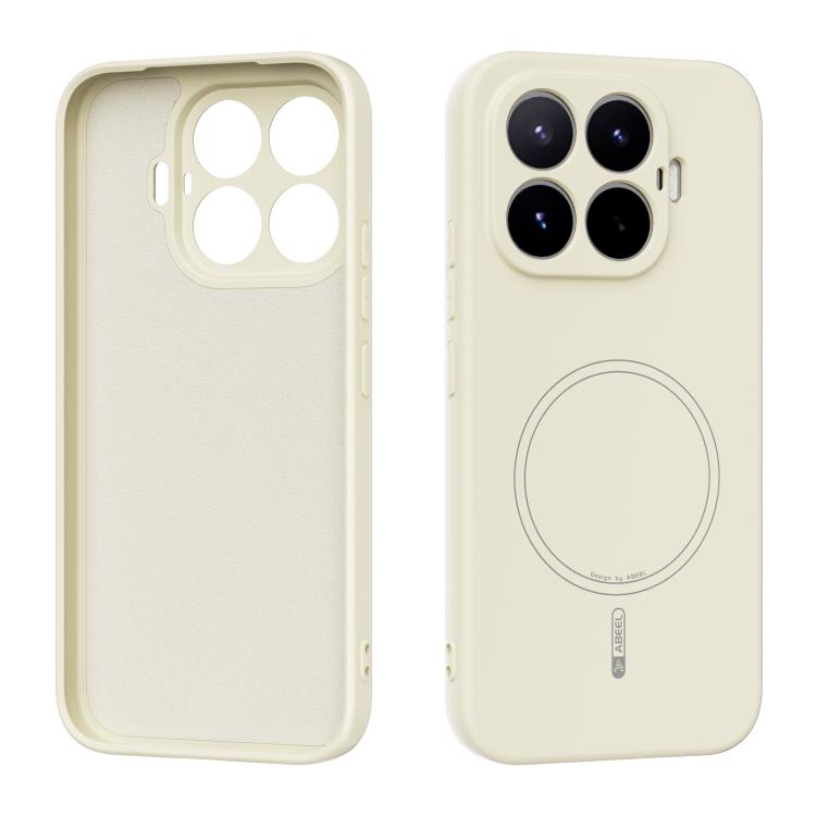 

For Xiaomi 17T 5G ABEEL Skin-friendly Feel Magsafe Liquid Silicone Phone Case(Yellow)