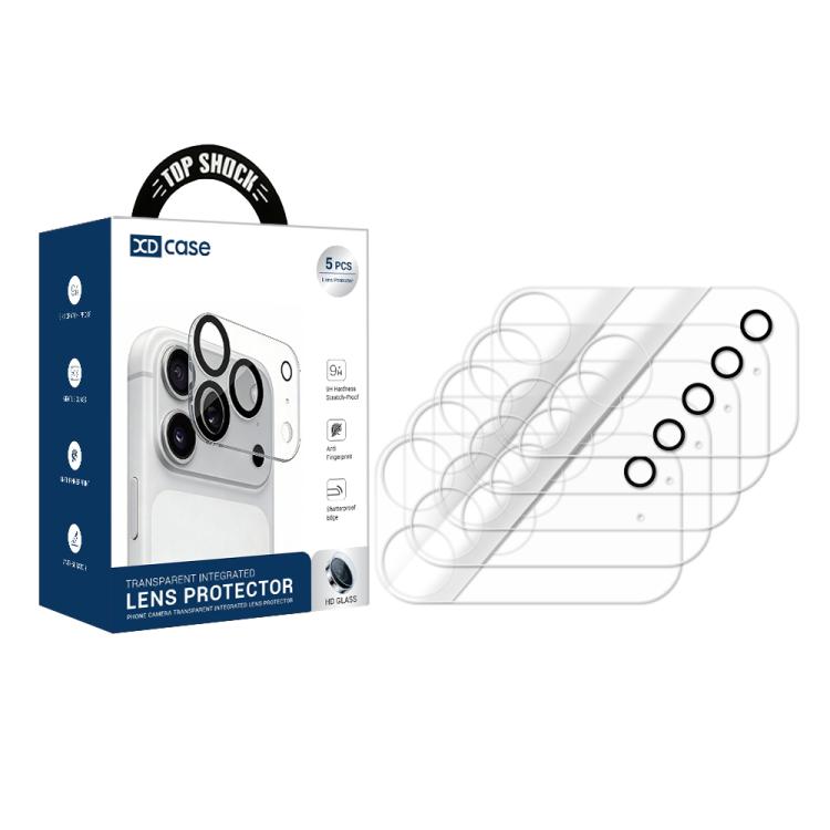 

For iPhone 17 Pro Max XDcase 5pcs Transparent Integrated Tempered Glass Camera Film