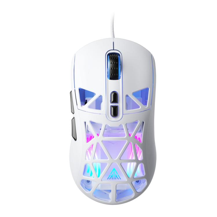 

SOLAKAKA SM901 Hollow RGB Light Wired Gaming Mouse(White)