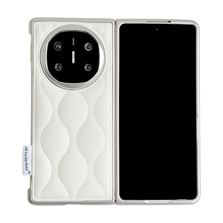 

For Huawei Mate X7 Puffer Jacket Texture Phone Case(White)