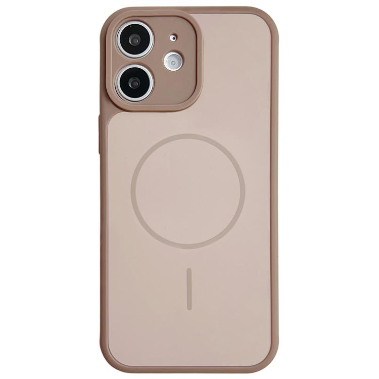 

For iPhone 11 Skin Feel Color Blocking Cooling Magnetic Phone Case(Rose Pink)