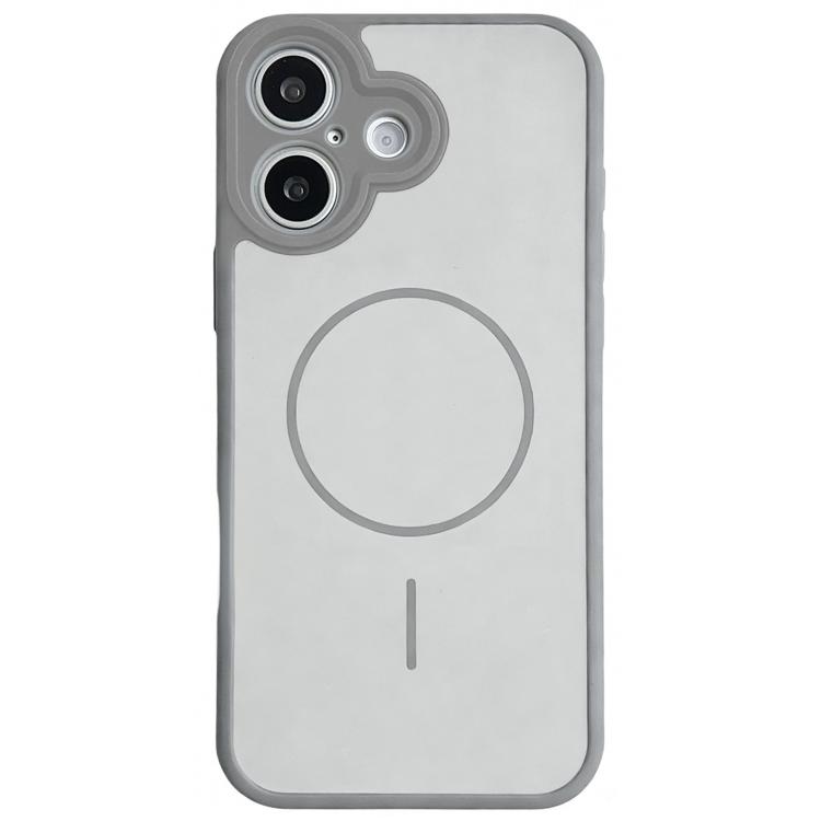 For iPhone 16 Skin Feel Color Blocking Cooling Magnetic Phone Case(Beige)