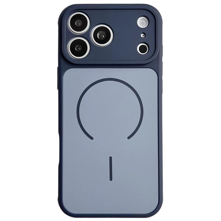 For iPhone 17 Pro Skin Feel Color Blocking Cooling Magnetic Phone Case(Royal Blue)
