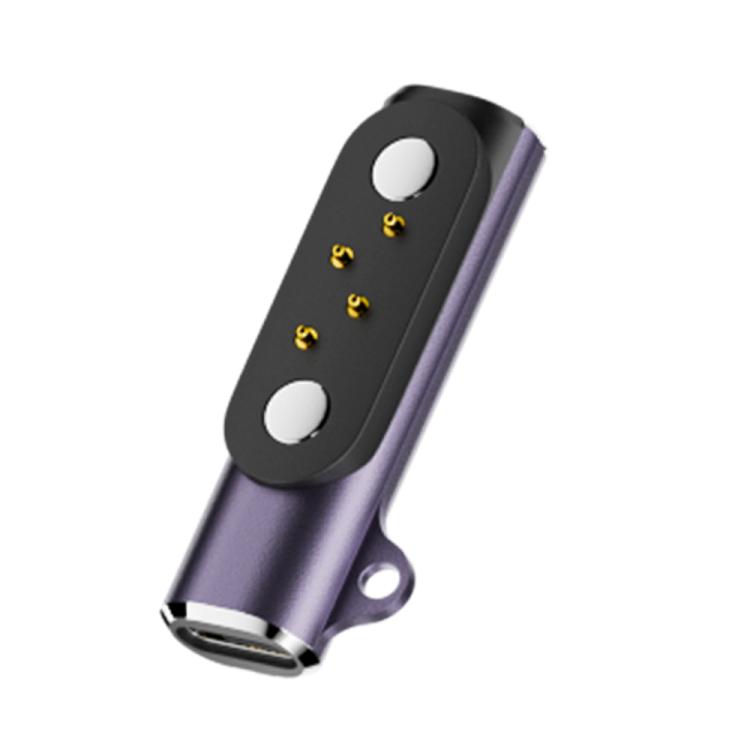 

4 Pin Bone Conduction Earphone Type-C Interface Adapter Converter(Grey Purple)