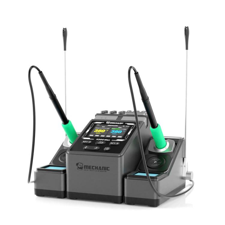 

MECHANIC X200 Max Pen-Style Smart Temperature-Adjustable Dual-Station Precision Soldering Station, Plug:EU Plug