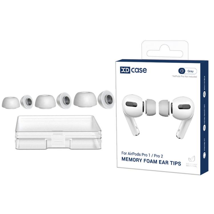 

For AirPods Pro 1 / 2 XDcase 3 Pairs Replacement Memory Foam Ear Tips, S/M/L Size(Black)