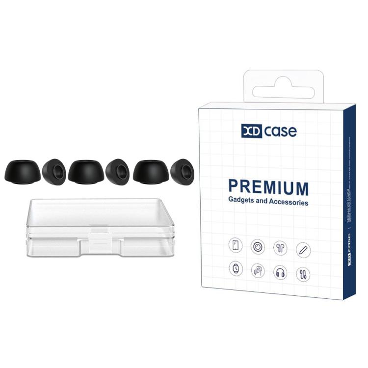 

For AirPods Pro 1 / 2 XDcase 3 Pairs Replacement Memory Foam Ear Tips, L Size(Black)