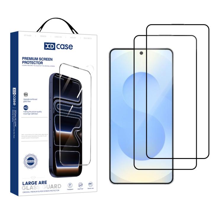 

For Samsung Galaxy S25 5G XDcase 2pcs / Pack Silk Screen Printed HD Tempered Glass Film, Support Fingerprint Unlock